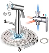 Bidet Sprayer for Toilet,FOLINUS Bidet Warm Water with Dual Function Bidet Sprayer and Spring Hos...