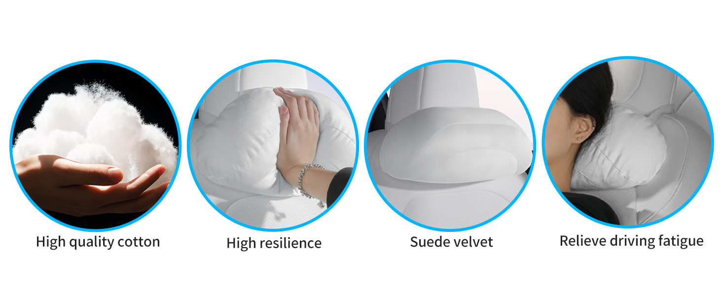 tesla headrest pillow white tesla neck pillow tesla model y headrest pillow tesla pillow neck pillow