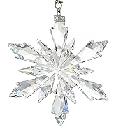 Christmas Ornaments 2026, Crystal Glass Snowflake Ornaments Christmas Tree | Star Crystal, Sparkl...