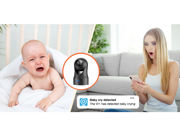 wifi camera with sound crying detection