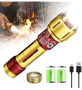 SKYFIRE 2503 LED Rechargeable Flashlights, 10000mAh Super Bright 3000 High Lumens Flashlight Zoom...