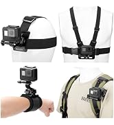 K&F CONCEPT Accessories Set for GoPro Hero 13/12/11/10/9/8/7/6/5/4/DJI Osmo Action Series/Pocket ...
