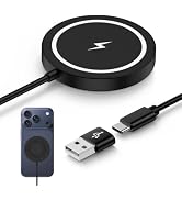 15W Samsung Magnetic Wireless Charger for Galaxy S26 Ultra S25 Ultra FE S24+ Z Fold Flip 7, Wirel...