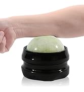 ideayard Manual Massage Roller Ball, Jade Massage Stone Tool of Sore Muscles, Shoulders, Arms, Ne...