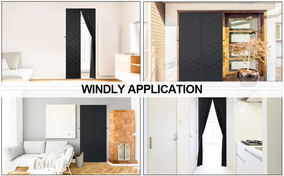 insulated door curtain for sliding door