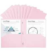 SUIN Plastic Project-Folders with 2 Pockets & 3 Prong, Bulk Pack Project File-Folder for US Lette...