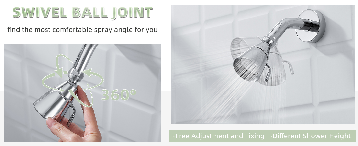 swivel shower angle