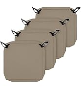 Easy-Going Waterproof Patio Seat Cushion Covers 24x24x4 inch 4 Pack Replacement Non-Slip Outdoor ...