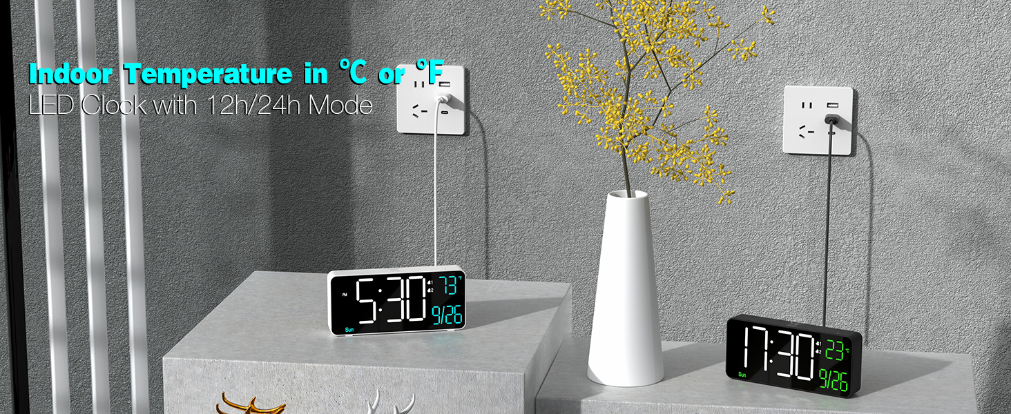 6.7in digital clock