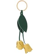 Yzikema Leather Leaf Flower Keychain, Pu Leather Boho Accessory Keychain, Portable Key Ring Charm...