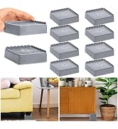 EGTTGIN Bed Risers 1 inch, 2 inch, 3 inch, 4 inch Heavy Duty, Adjustable Furniture Riser for Tabl...