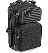 LIVANS Tactical Molle Utility Pouch, EDC Tool Pouch Tactical Phone Pouches Mini Waist Pouches Med...