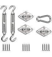 Patio Paradise Heavy Duty Shade Sail Hardware Kit for Square and Rectangle Sun Shade Sail Install...