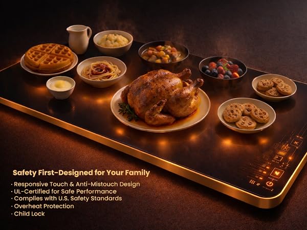 Precise temperature control food warming mat, UL CERTIFIED