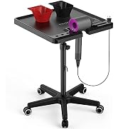 TASALON Ultimate Salon Tray on Wheels,Tray Cart with 2 Magnetic bowls Irony Tattoo Table Station ...