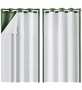 Aiyufeng Greyish White 100% Blackout Curtain Liner 2 Panels Set for Bedroom Living Room, Insulate...
