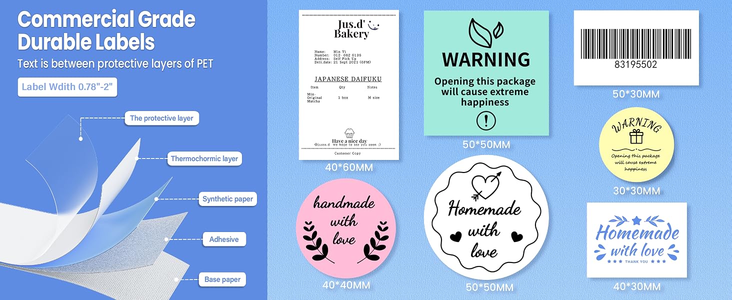 phomemo label printer labels
