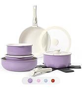 SODAY 15Pcs Pots and Pans Set Non Stick, Cookware Sets with Detachable Handle, Nonstick RV Kitche...