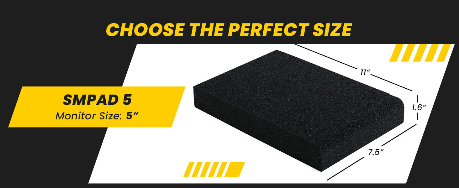 Studio Monitor Pads - Dimensions