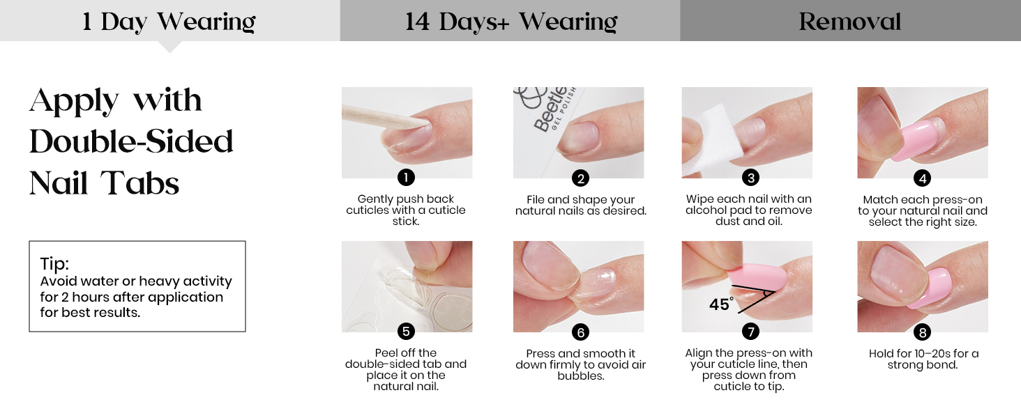 Beetles Press on Nails Kit