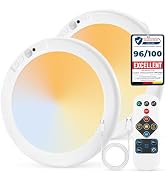 Combuh Rechargeable Motion Sensor Ceiling Light with Remote Wireless, 85 Days Battery Powered Sho...