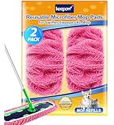 Reusable Microfiber Mop Pads for Swiffer - 2 Pack Pink XL Dry Sweeping Cloths & XL Wet Pads Refil...