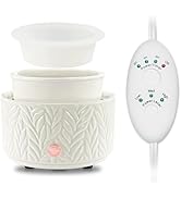 Wax Melt Warmer with Timer-3-in-1 Wax Melter Burner with Silicone Liner, Fragrance Warmer for Sce...