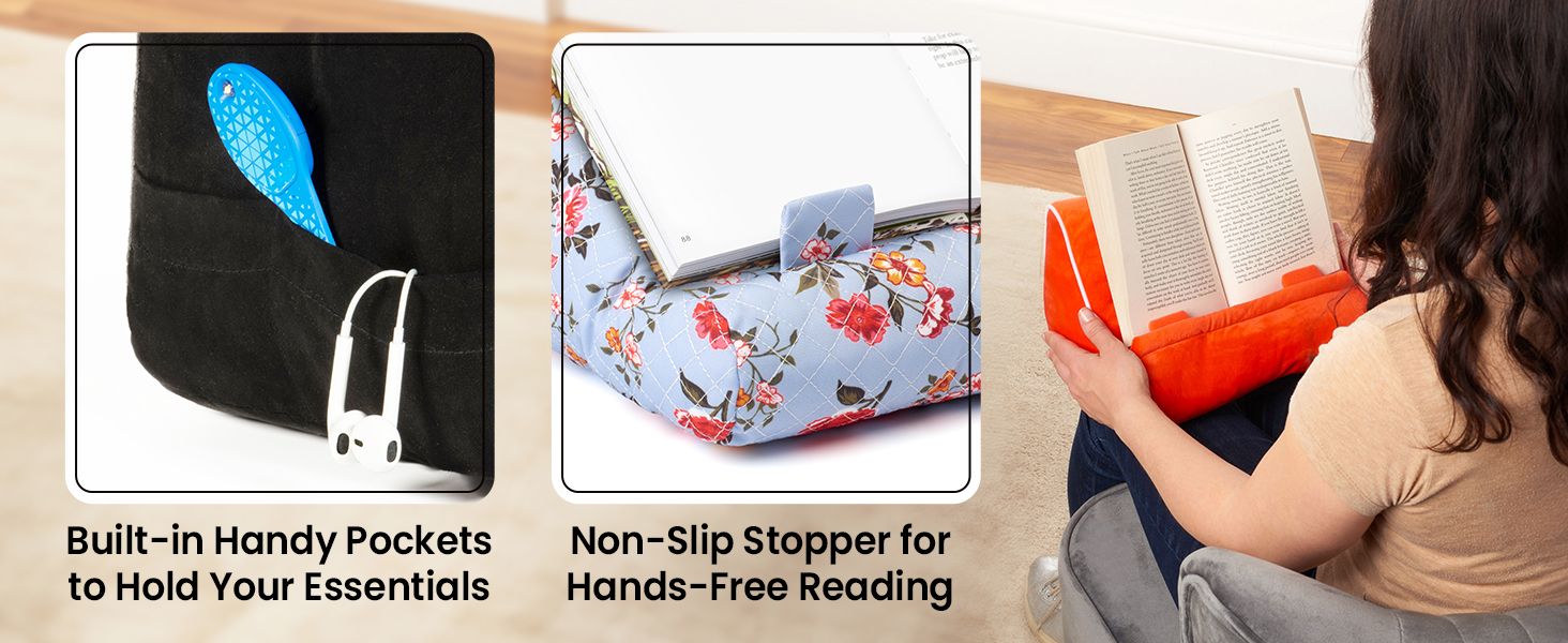 holder bookmark erasable pen bookworm stuffed animal cow booklight ipad penguin page and lap