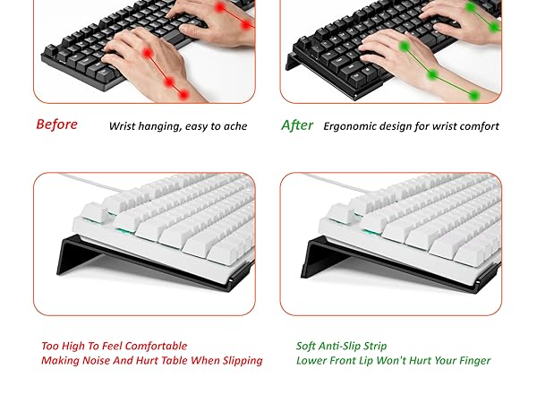 Egchi Acrylic Computer Keyboard Stand for Desk
