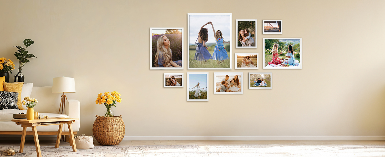 white frames