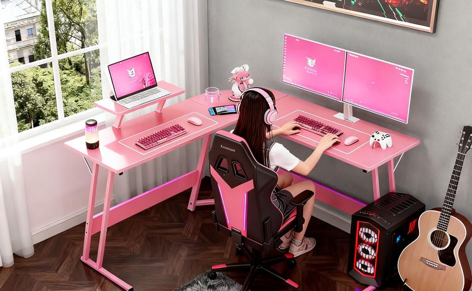 Pink Gaming Desk