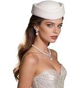 Wool Felt Pill Box Hats for Women Vintage 60s Fascinators Church Hats Cocktail Stewardess Derby H...