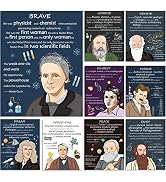 OBUSATT Science Posters - 9 Pieces Famous Scientists Inspirational Quote Wall Art Posters for Cla...