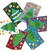 MISS FANTASY 30 PCS Make a Christmas Tree Stickers ,Christmas Activities for Kids Christmas Wall ...