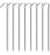 OK5STAR 9 Inch Tent Stakes, Tent Stakes Metal, Heavy Duty Tarp Camping Stakes, Metal Stakes for I...