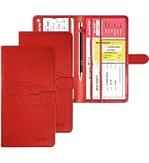 Car Registration and Insurance Card Holder with Magnetic Closure, Leather Vehicle Glove Box Autom...