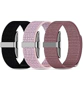 Polyjoy 3-Pack Nylon Loop Sport Replacement Bands Compatible with Hume Health Band, Soft Breathab...