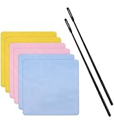 Shongbluu Flute Cleaning Kit, 2 Flute Cleaning Rods with 6 Pcs Flute Cleaning Cloth, Flute Cleane...