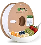 OVV3D PLA Food Safe Filament 1.75mm 1kg for 3D Printing, PLA+ White Food Grade 3D Printer Filamen...