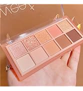 Go Ho 10 Colors Eyeshadow Palette,Matte&Glitter Eyeshadow Makeup,High Pigmented Shades,Naturing-L...