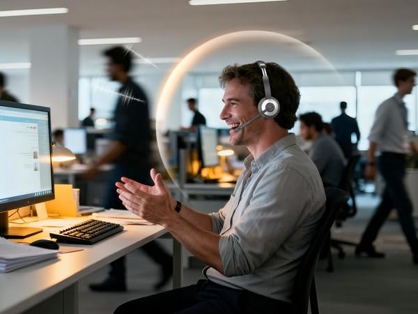 wireless headset with mic for work