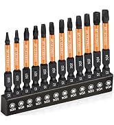 12-Pack Square Drive Bits- Premium S2 Alloy Steel Square Bit Set Magnetic Heads- Robertson Square...