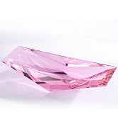KAMMAK Crystal Glass Fruit Bowl, Luxury Centerpiece Glass Bowl, Hand Blown Decorative Dessert Pla...