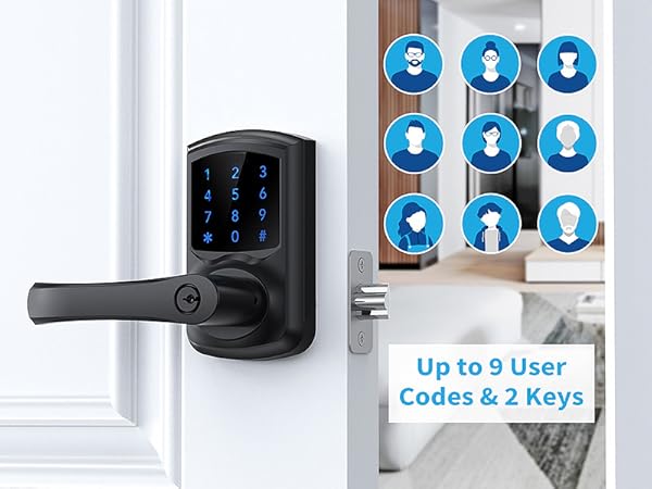 Touchscreen Keypad Door Lock with Handle