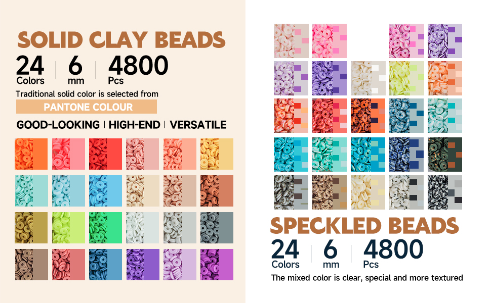 clay beads kit 2 style 9600pcs