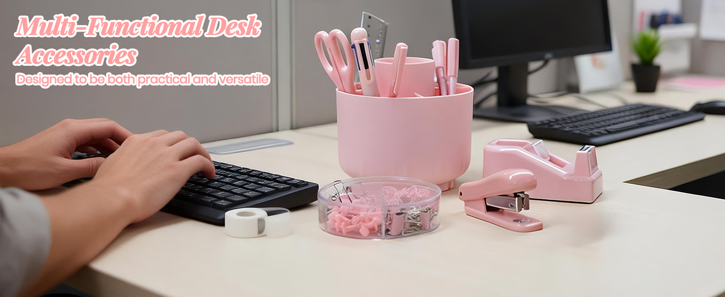 Pink Desk Accessories