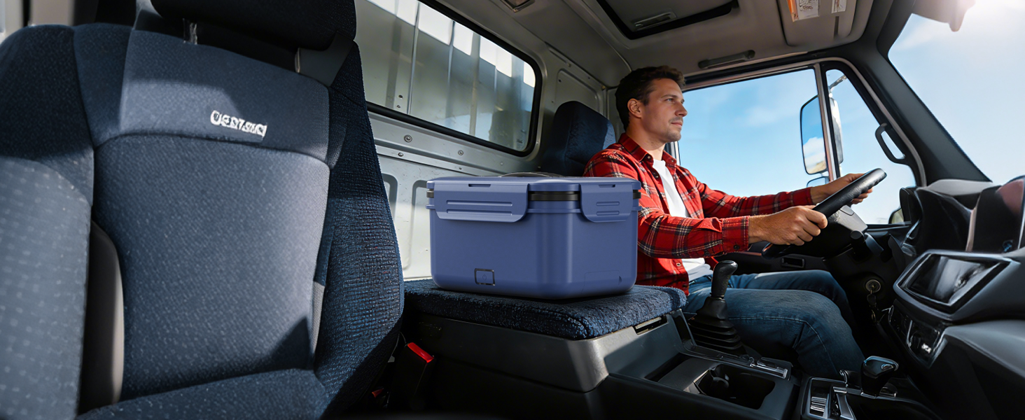 Rechargeable heated lunch box for car/truck/taxi/driver