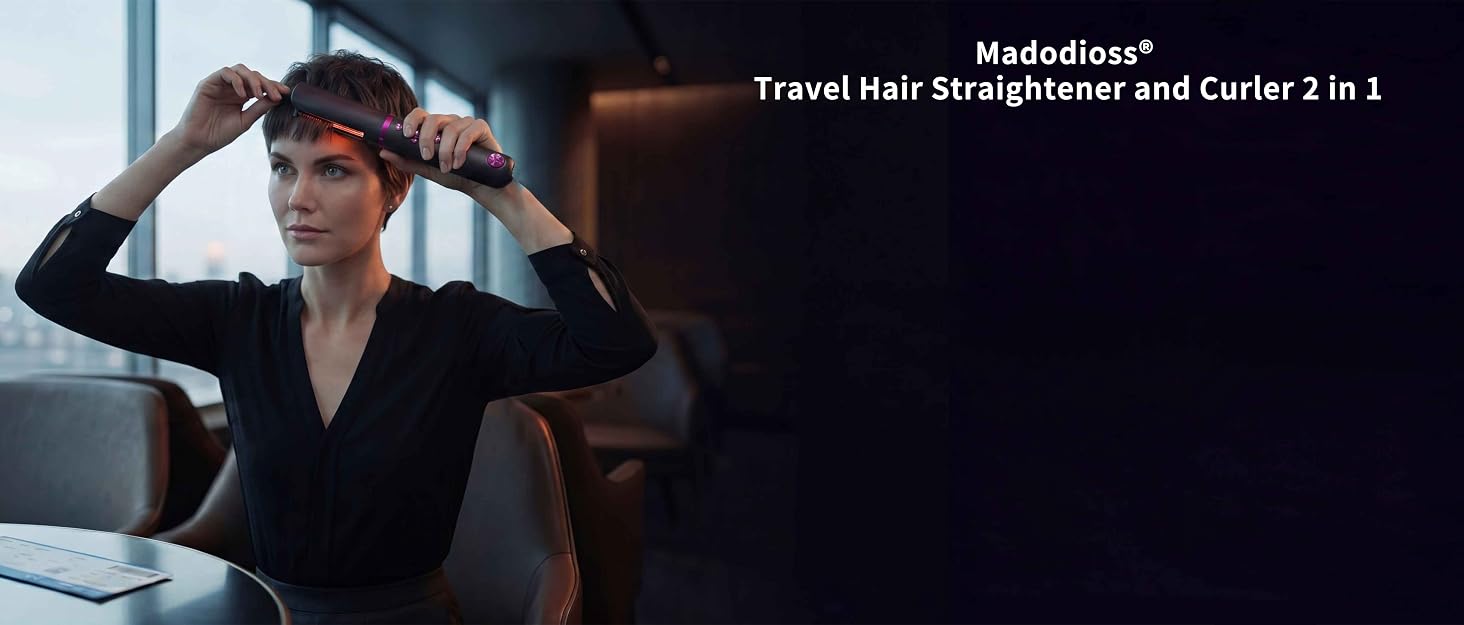Cordless Titanium Flat Iron for Short Hair