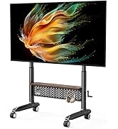 Hovadova Heavy Duty Rolling TV Stand for 40-90 Inch TVs, Hand Crank Lift | Freely Adjustable Heig...