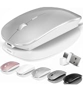 Bluetooth Wireless Mouse for MacBook Air Mac Pro Laptop PC Pad Optical Rechargeable Silent Mouse ...